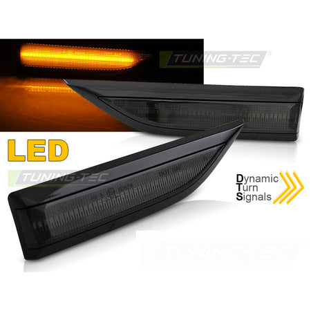 Laterale Direzione Fumè Nero LED Sequenziale per Volkswagen T6 15-19