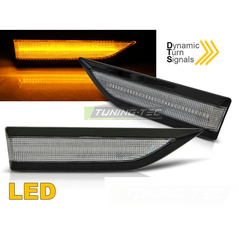 Laterale Direzione Sequenziale Nero Bianco per Volkswagen Caddy 15-20