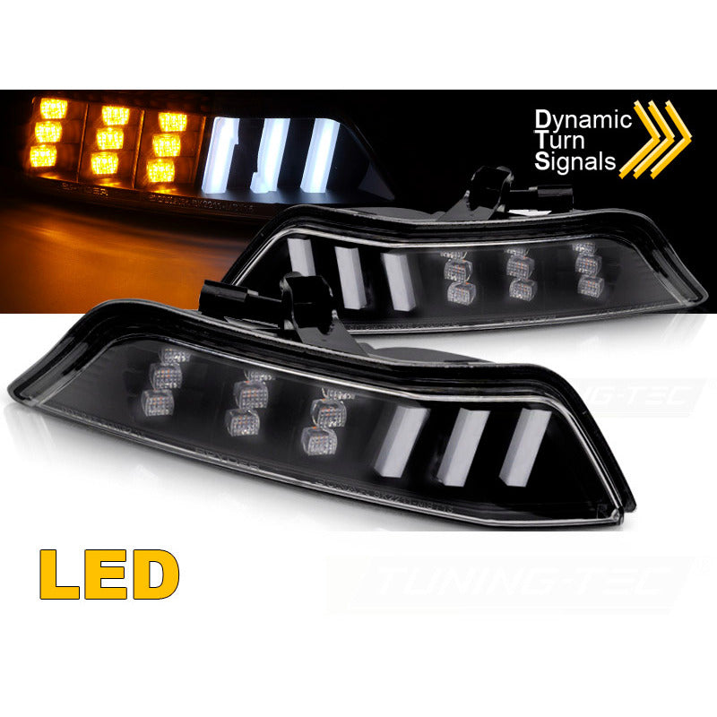 Frecce Anteriori LED Dinamiche Nere per Ford Mustang (2015-2017)