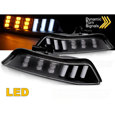 Frecce Anteriori LED Dinamiche Nere per Ford Mustang (2015-2017)