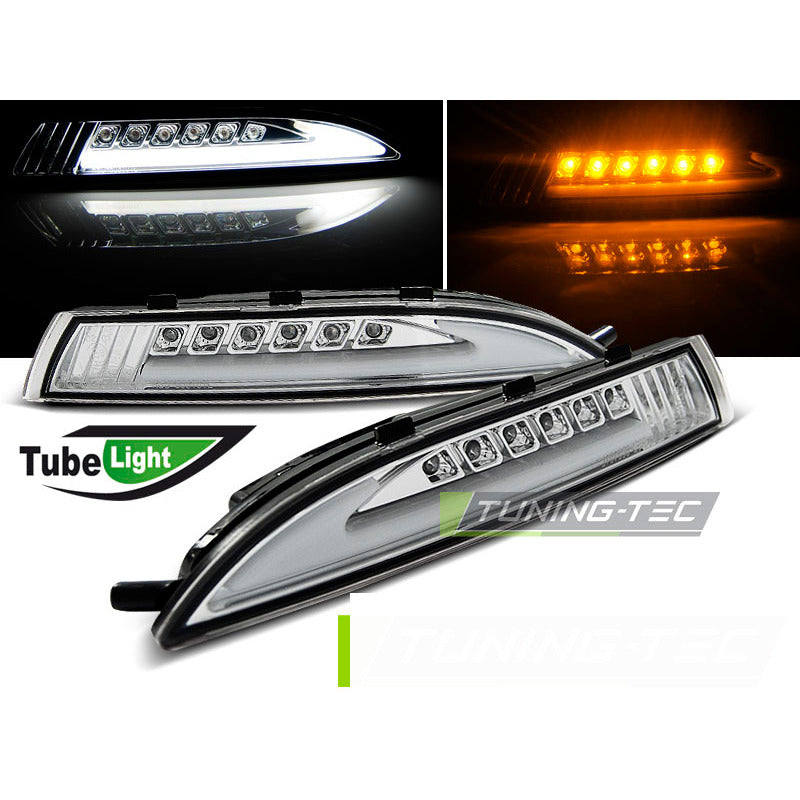 Anteriore Luce Direzionale Cromata LED per Volkswagen Scirocco 08-14