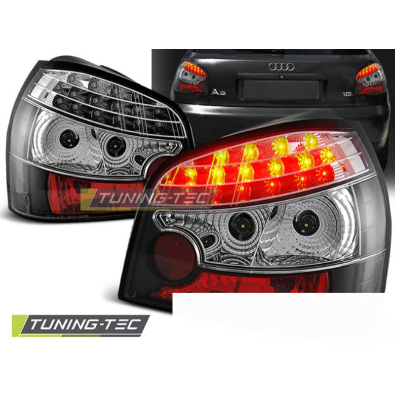 LED Fanali Posteriori Nero per Audi A3 (08.96-08.00) Fanali Posteriori Neri