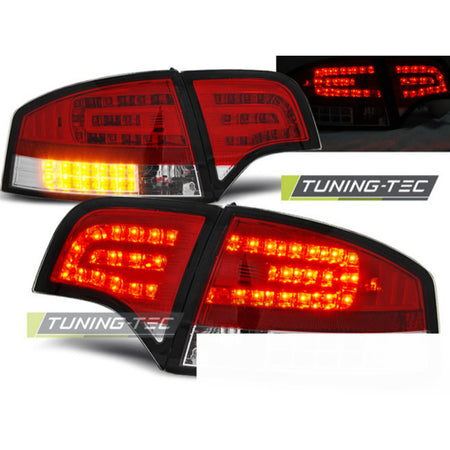 LED Fanali Posteriori Rosso Bianco per Audi A4 B7 (11.04-03.08) Berlina