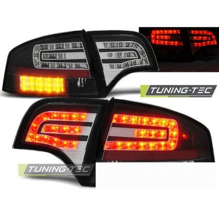 LED Fanali Posteriori Nero per Audi A4 B7 (11.04-03.08) Berlina, Fanali