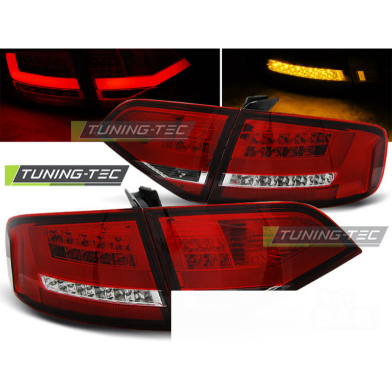 LED Fanali Posteriori Rosso Bianco per Audi A4 B8 (2008-2011) Berlina