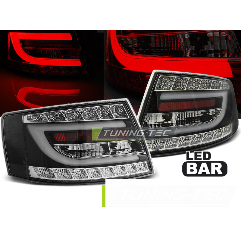 Fanali Posteriori LED Neri per Audi A6 C6 Berlina 04.04-08 6PIN