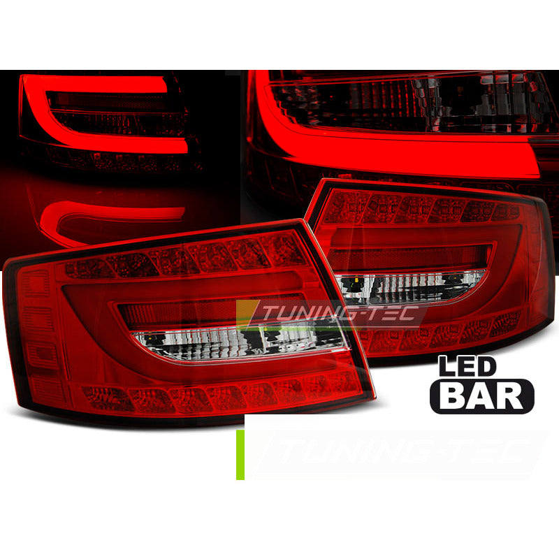 LED Fanali Posteriori Rosso Bianco per Audi A6 C6 Berlina (04.04-08) 7Pin