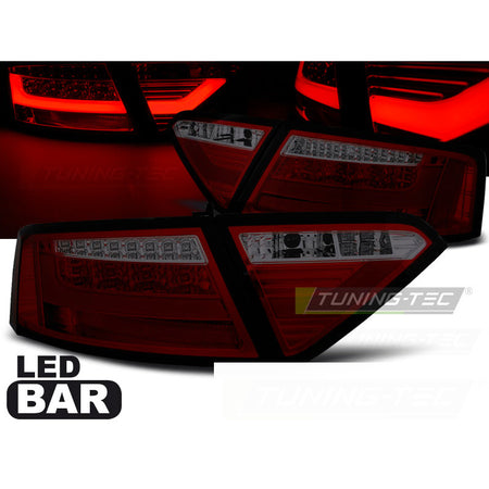 LED Bar Fanali Posteriori Rosso Fumé per Audi A5 (07-06.11) Fanali Posteriori