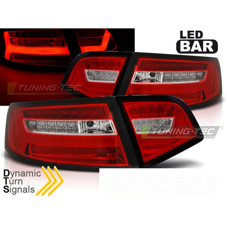 LED Bar Fanali Posteriori Rosso Bianco Sequenziali per Audi A6 (08-11) Berlina