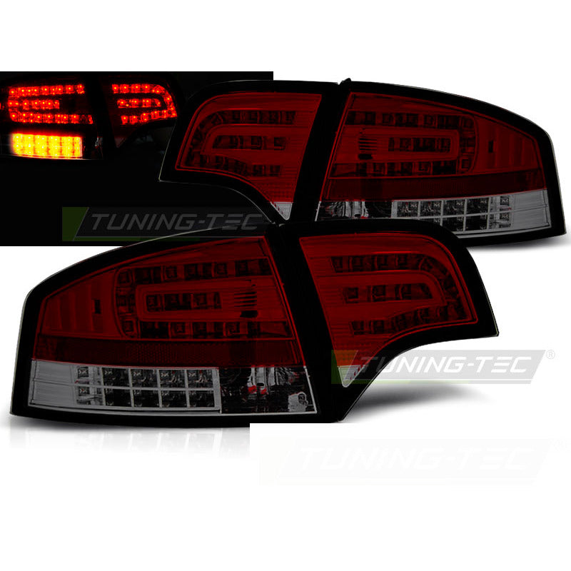 LED Fanali Posteriori Rosso Fumé per Audi A4 B7 (11.04-03.08) Berlina