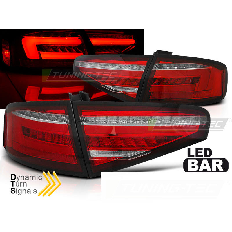 LED Bar Fanali Posteriori Rosso Bianco Sequenziali per Audi A4 B8 (2012-2015)