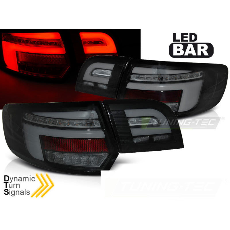 LED Bar Fanali Posteriori Nero Sequenziali per Audi A3 8P (2003-2008)