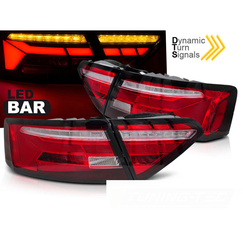 LED Bar Fanali Posteriori Rosso Bianco Sequenziali per Audi A5 (2011-2016)