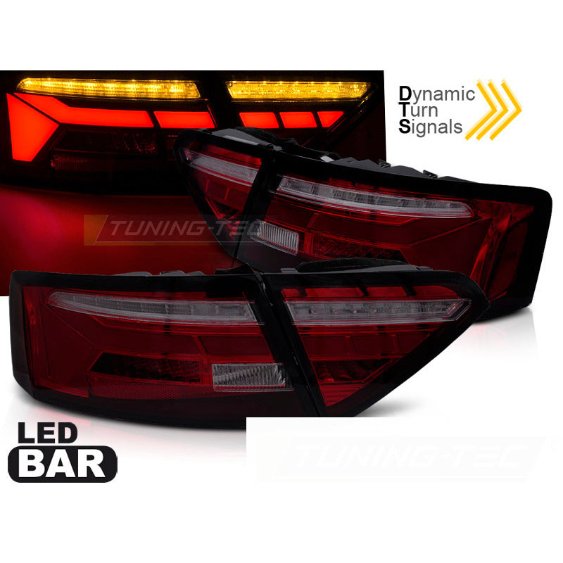 LED Bar Fanali Posteriori Rosso Fumé Sequenziali per Audi A5 (2011-2016) OEM