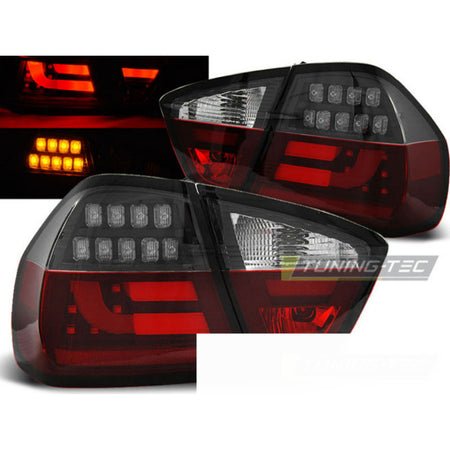 Fanali Posteriori LED Bar Rossi Neri per BMW E90 (03.05-08.08)