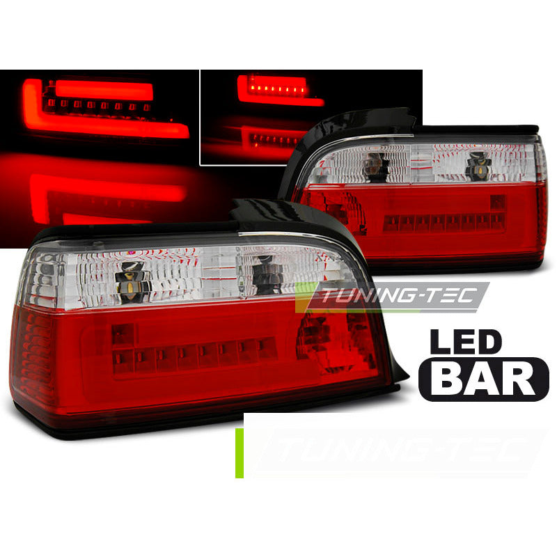LED Bar Fanali Posteriori Rosso Bianco per BMW E36 (12.90-08.99) Fanali