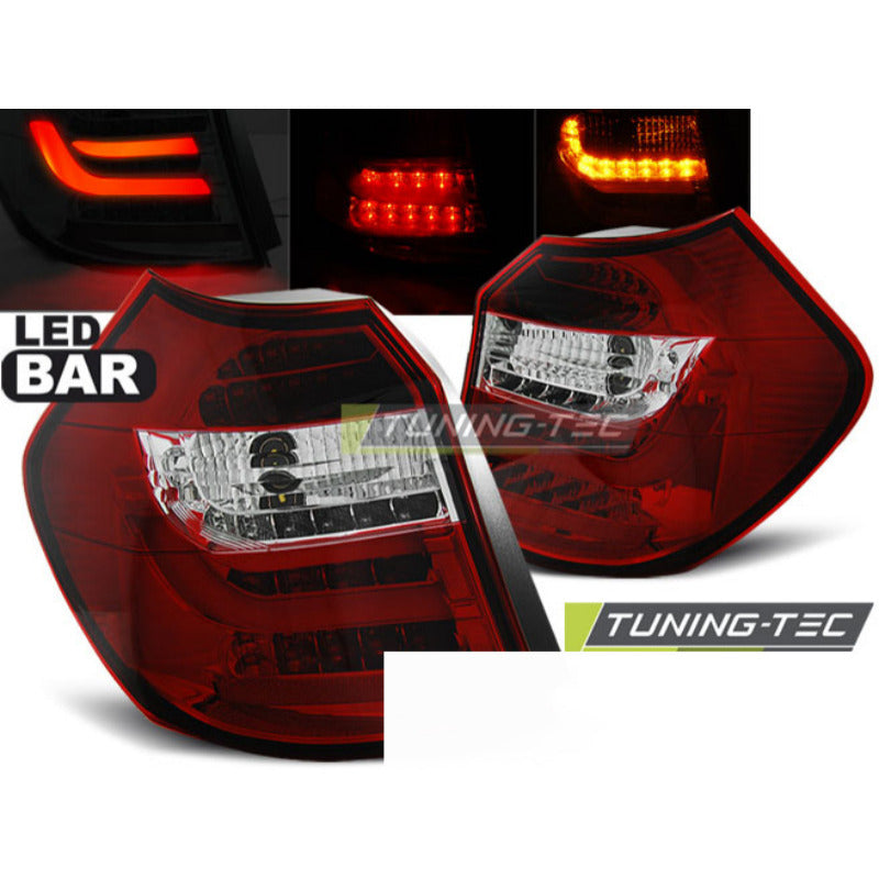 LED Bar Fanali Posteriori Rosso Bianco per BMW E87/E81 (09.07-11) LCI Fanali