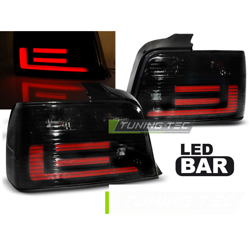 LED Bar Fanali Posteriori Fumé per BMW E36 (12.90-08.99) Berlina Fanali Fumè