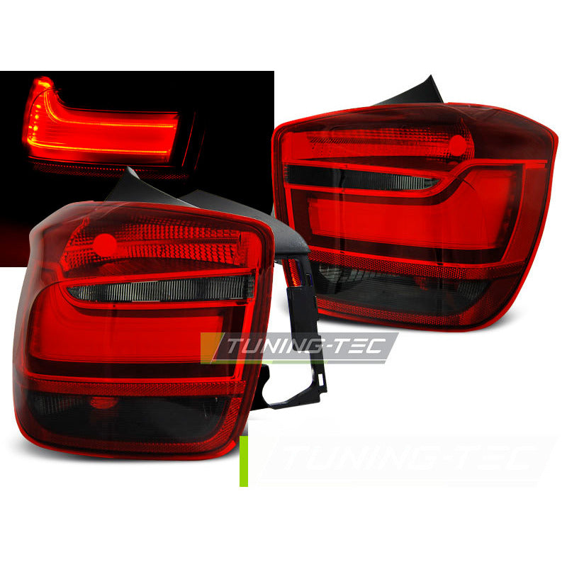 LED Bar Fanali Posteriori Rosso Fumé per BMW Serie 1 F20 (11-12.14) Fanali
