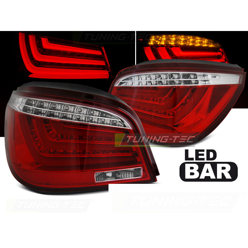 LED Bar Fanali Posteriori Rosso Bianco per BMW E60 LCI (anni 2007-2010)
