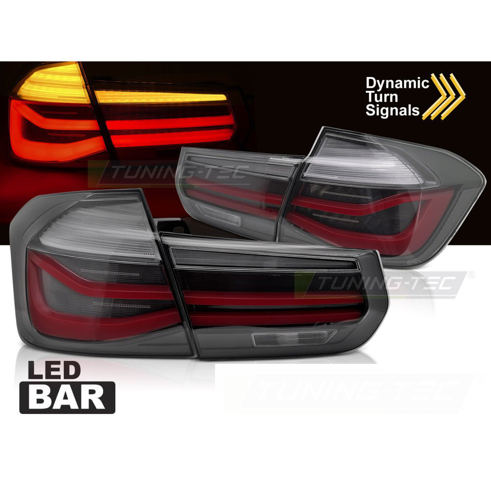 LED Bar Sequenziali Fanali Posteriori Fumé per BMW F30 (2011-2018) Colore Fumé