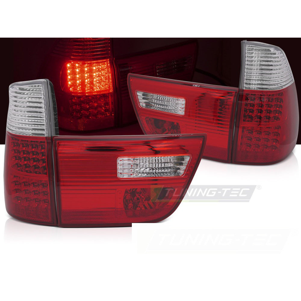 LED Fanali Posteriori Rosso Bianco per BMW X5 E53 (09.99-10.03) Fanali