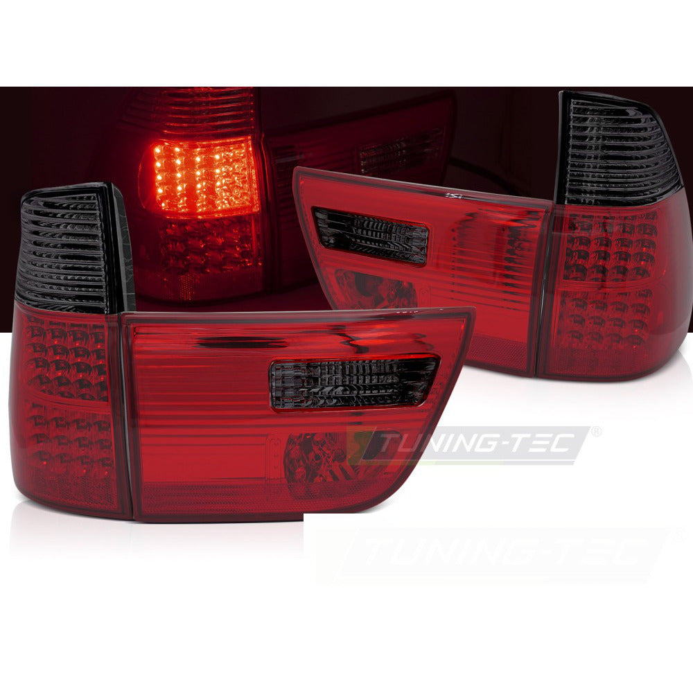 LED Fanali Posteriori Rosso Fumé per BMW X5 E53 (09.99-10.03) Fanali Posteriori