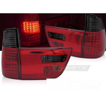 LED Fanali Posteriori Rosso Fumé per BMW X5 E53 (09.99-10.03) Fanali Posteriori
