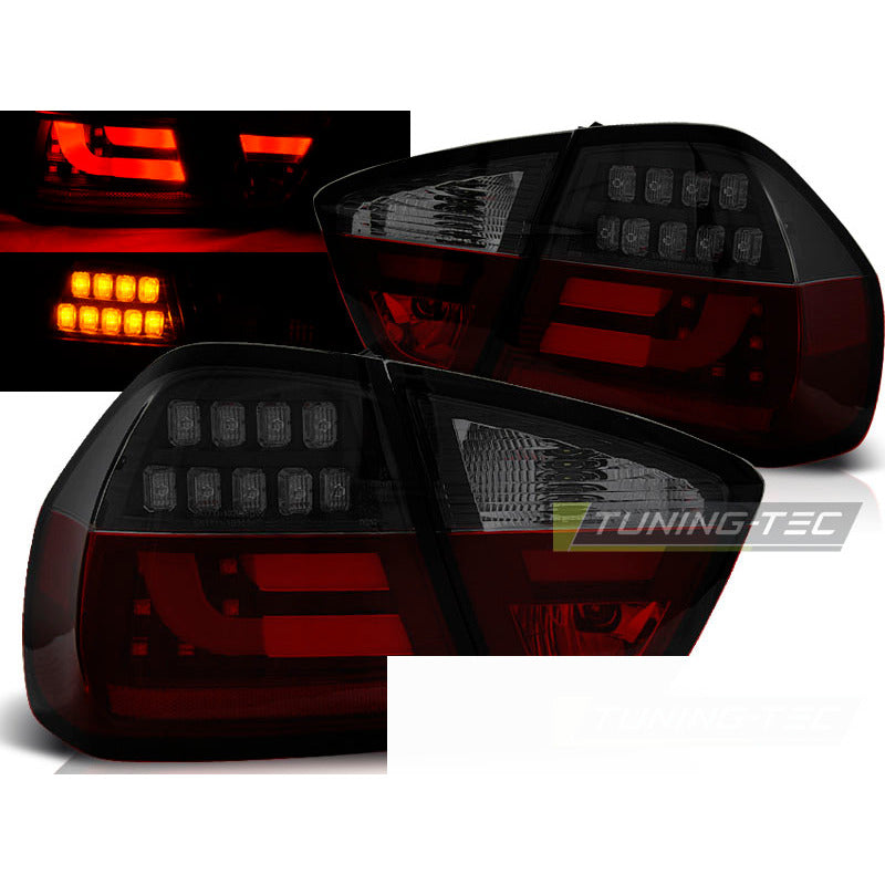 LED Bar Fanali Posteriori Rosso Fumé Nero per BMW E90 (03.05-08.08) Fanali