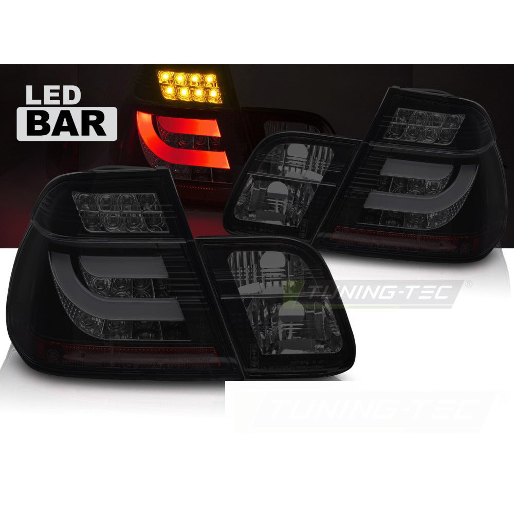 Fanali Posteriori LED Neri Fumè per BMW E46 (1998-2001) Berlina