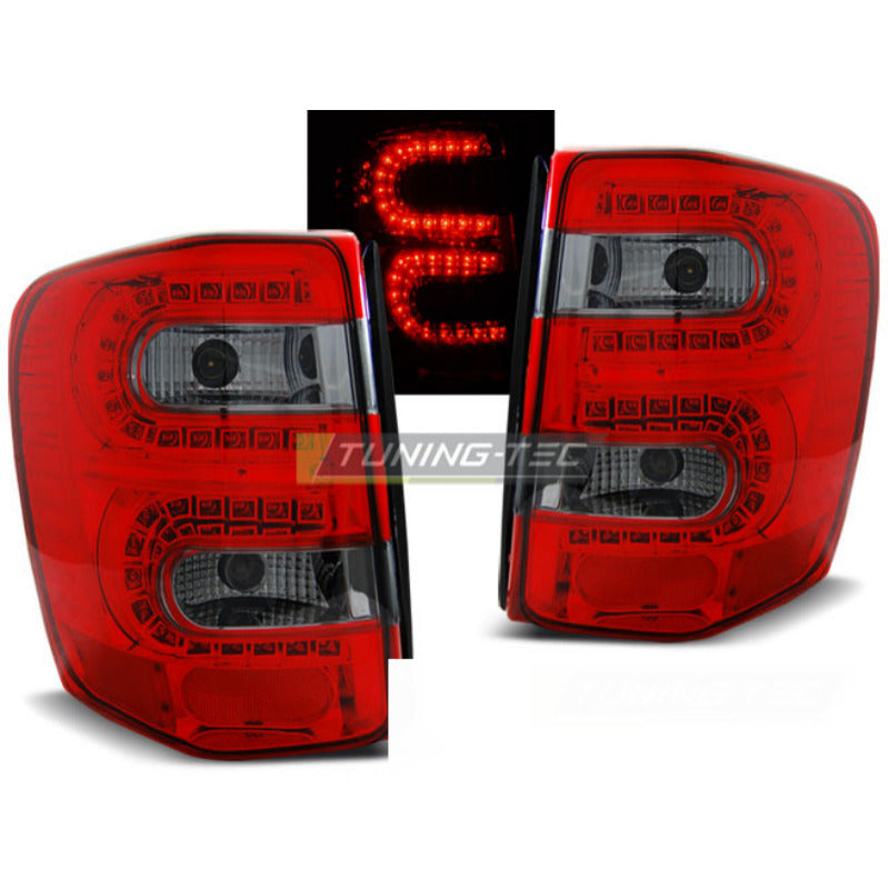 Jeep Grand Cherokee 99-05.05 Rosso Fumé LED Fari Posteriori a LED Fumè