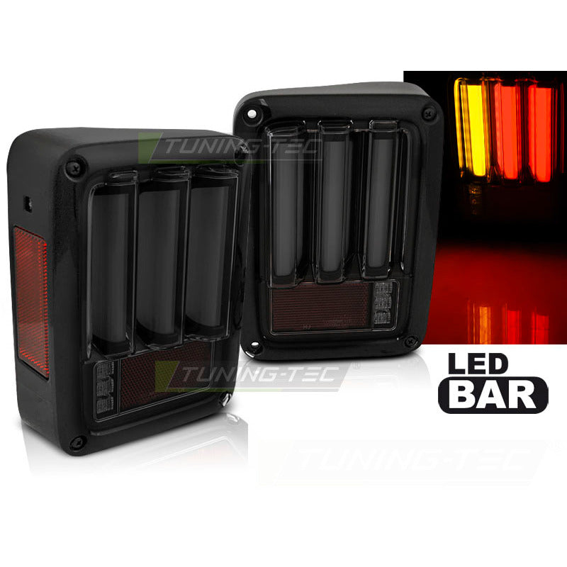 Jeep Wrangler Jk 07-18 LED Bar Fumé Nero per Jeep Wrangler JK (2007-2018)