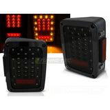 Jeep Wrangler Jk 07-18 LED Fumé Fari Anteriori Fumè 2 Pezzi Omologati TUV