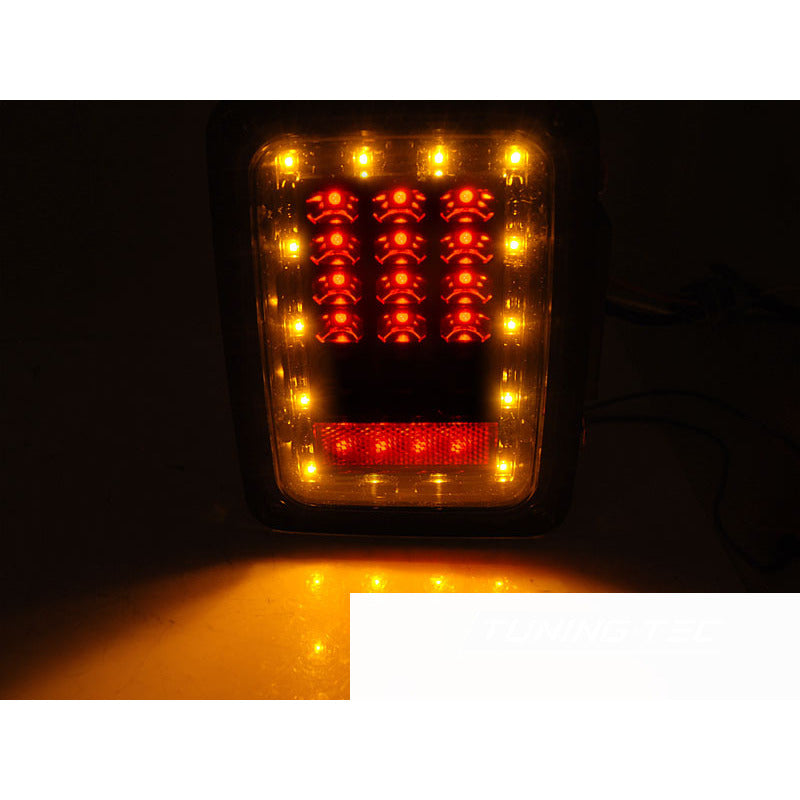 Jeep Wrangler Jk 07-18 LED Fumé Fari Anteriori Fumè 2 Pezzi Omologati TUV