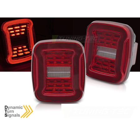 Jeep Wrangler Yj 91-96 / Tj 96-06 Rosso Bianco LED - Fari a LED Anteriori