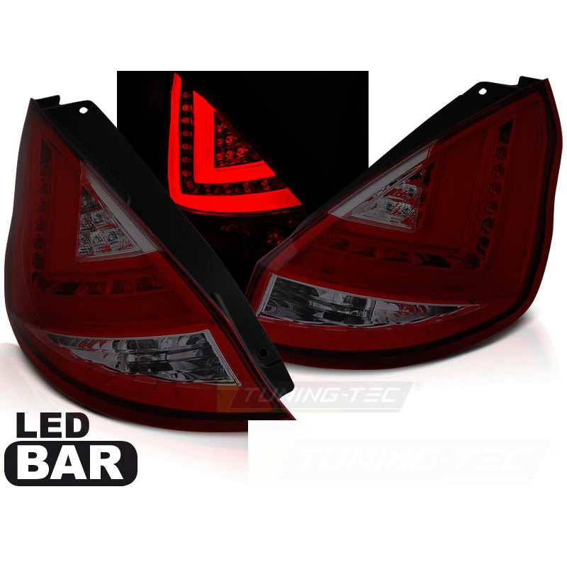 Ford Fiesta Mk7 12-16 Hb Rosso Fumé LED Bar per Auto con Carrozzeria Berlina