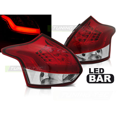 Ford Focus 3 11-10.14 Berlina 5 Porte Barra LED Rossa Bianca Accessorio Esterno