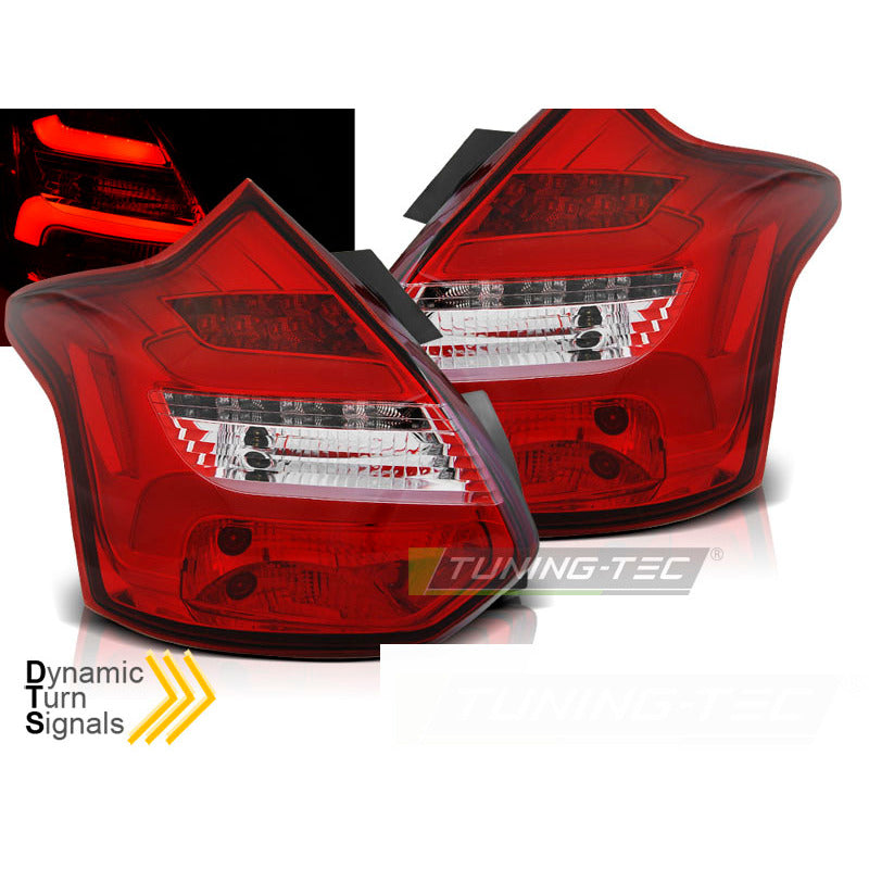 Ford Focus 3 11-10.14 Berlina 5 Porte Barra LED Sequenziale Ind. Rossa Bianca