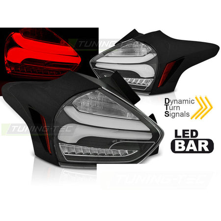 Ford Focus 3 15-18 Berlina 5 Porte Nero Sequenziali LED per Illuminazione