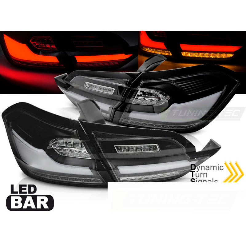 LED Fanali Posteriori Nero per Ford Fiesta MK8 (2017-2021) Berlina 5 Porte
