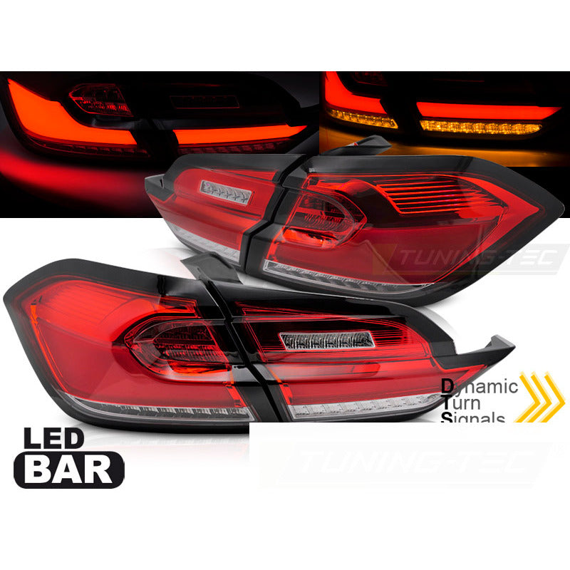Fanali Posteriori LED Rossi Bianchi per Ford Fiesta MK8 (2017-2021) Berlina 5