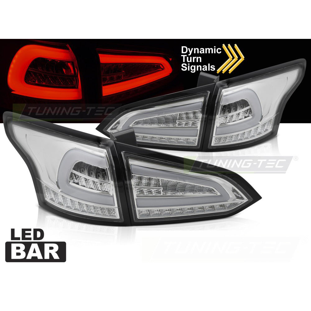 LED Fanali Posteriori Cromato Sequenziali per Ford Focus MK 3 SW (2011-2018)