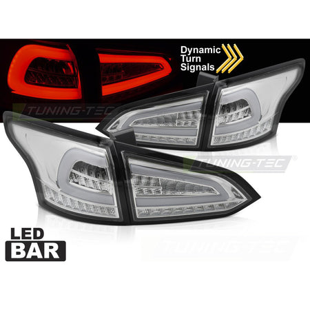 LED Fanali Posteriori Cromato Sequenziali per Ford Focus MK 3 SW (2011-2018)
