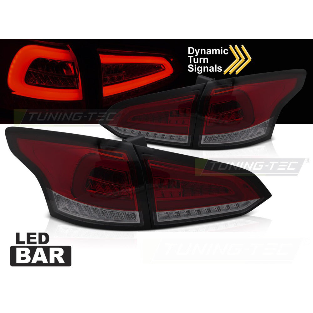 LED Fanali Posteriori Rosso Fumé Sequenziali per Ford Focus MK 3 SW (2011-2018)