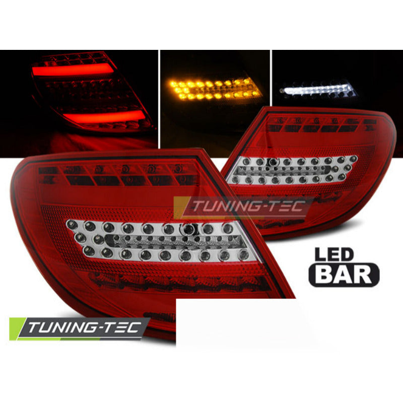 LED Bar Fanali Posteriori Rosso Bianco per Mercedes-Benz Classe C W204 Berlina