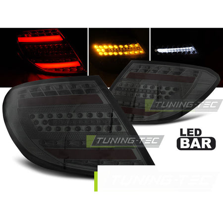 LED Bar Fanali Posteriori Fumé per Mercedes Classe C W204 Berlina 07-10