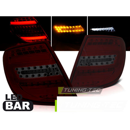 Mercedes C-Klasa W204 Kombi 07-10 Barra LED Fumè Rossa per Touring