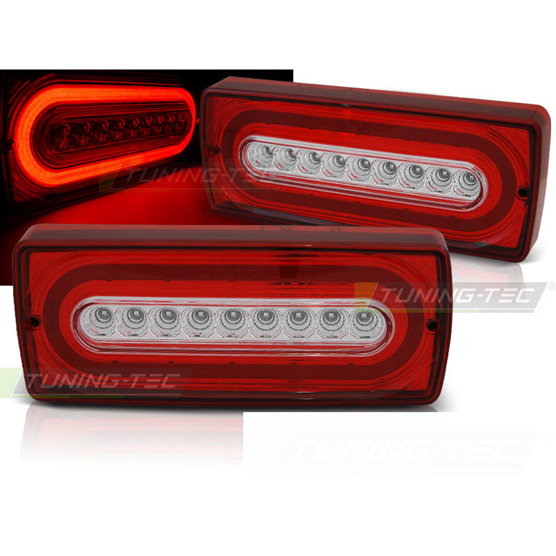 LED Fanali Posteriori Rosso Bianco per Mercedes W463 G (anni 90-12) Fanali