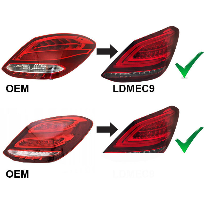 LED Bar Fanali Posteriori Rosso Bianco Sequenziali per Mercedes Classe C W205