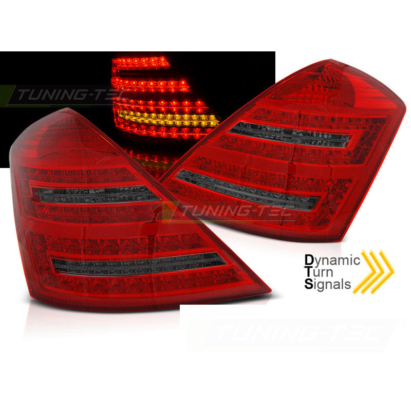 LED Fanali Posteriori Rosso Fumé Sequenziali per Mercedes W221 Classe S